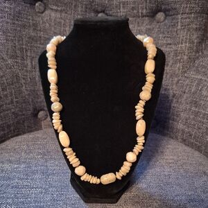 Chic Beige Beaded Necklace